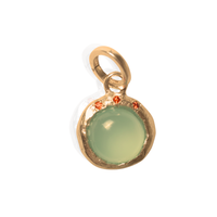 Gemdrop Juicy Chalcedony Charm Necklace