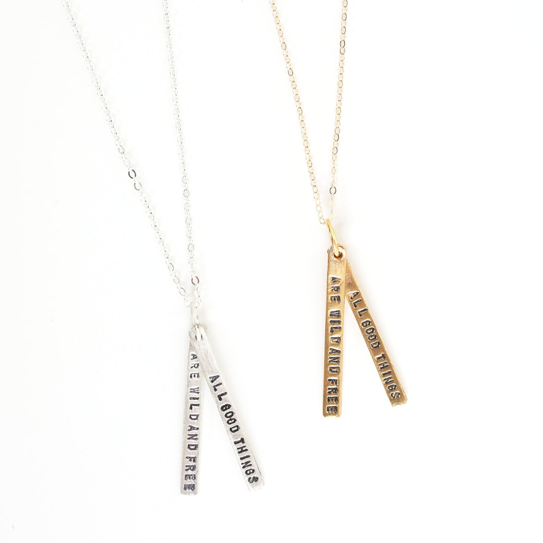 “All good things are wild and free” Henry David Thoreau Quote Necklace
