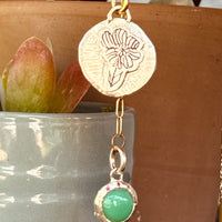 Gemdrop Juicy Chalcedony Charm Necklace