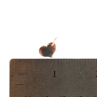 Agate Puffy Heart Charm Necklace - Chocolate and Steel