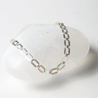 Buckle Chain Bracelet – Sterling Silver Statement - Chocolate and Steel