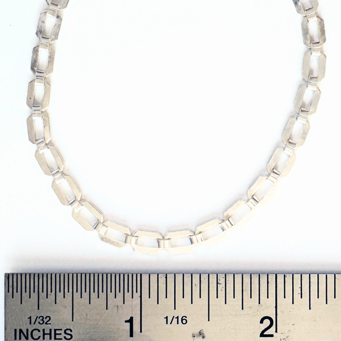 Buckle Chain Bracelet – Sterling Silver Statement - Chocolate and Steel