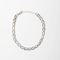 Buckle Chain Bracelet – Sterling Silver Statement - Chocolate and Steel