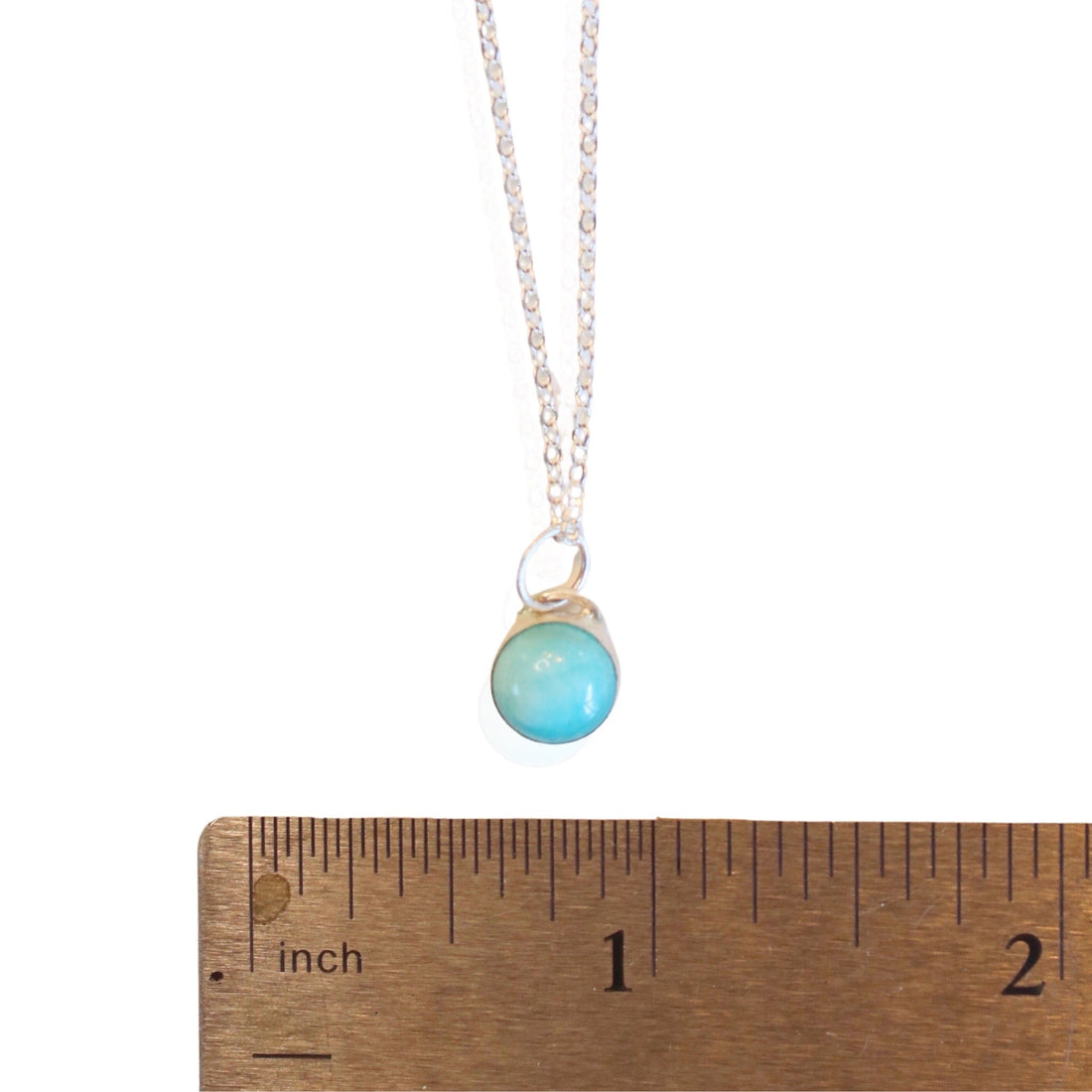 Button Gemstone Charm Necklace - Gumdrop Color Story - Chocolate and Steel