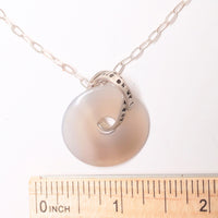 Charlotte Brontë Bird in the Clouds Quote Necklace - Chocolate and Steel