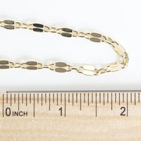 Chunky Flat - Dapped Chain Bracelet - Chocolate and Steel