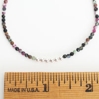 Clifftide Ruby Zoisite Bracelet - Chocolate and Steel