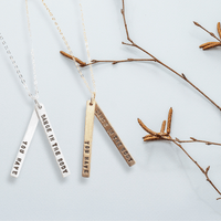 “Dance in the body you have” - Agnes de Mille Quote Necklace - Chocolate and Steel