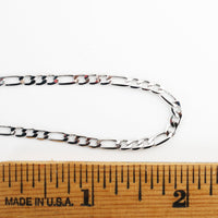 Delicate Figaro Chain Bracelet - Chocolate and Steel