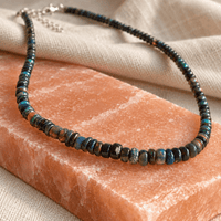 Denim Blue Opal Necklace — One of a Kind - Chocolate and Steel