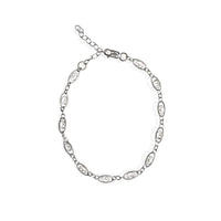 Filigree Heart Chain Bracelet – Sterling Silver - Chocolate and Steel