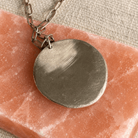 Garden Heart Hand-Carved Sterling Silver Necklace — One of a Kind - Chocolate and Steel