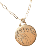 Half Dome Carved Medallion - Chocolate and Steel