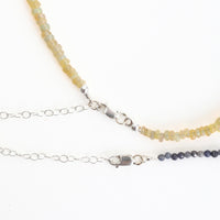 Hoffman Apatite Beaded Necklace - Chocolate and Steel
