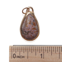 Lost in the Forest – Ocean Jasper Pendant Necklace - Chocolate and Steel