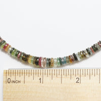 Memories Graduated Tourmaline Necklace - Greens - Chocolate and Steel