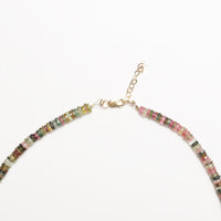 Memories Graduated Tourmaline Necklace - Greens - Chocolate and Steel