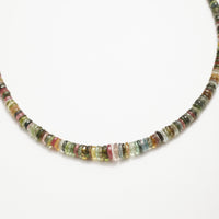 Memories Graduated Tourmaline Necklace - Greens - Chocolate and Steel