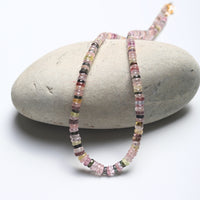 Memories Graduated Tourmaline Necklace - Pink - Chocolate and Steel