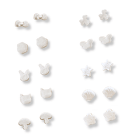 Micro Stud Earrings - choose from Bow, Bunny, Clover, Kitty, Star, Mushroom, Sakura and more - Chocolate and Steel