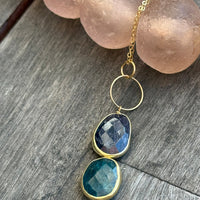 Ocean Pebbles Necklace - Chocolate and Steel