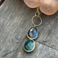 Ocean Pebbles Necklace - Chocolate and Steel