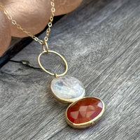Ocean Pebbles Necklace - Chocolate and Steel
