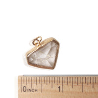 Rutilated Quartz Shield of Transformation Necklace - Chocolate and Steel