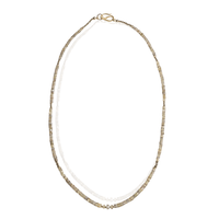 Sapphire Necklace in Green Meadow - Chocolate and Steel