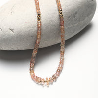 Sapphire Necklace in Sunrise Peach - Chocolate and Steel