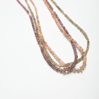 Sapphire Necklace in Sunrise Peach - Chocolate and Steel