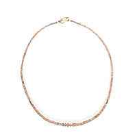 Sapphire Necklace in Sunrise Peach - Chocolate and Steel