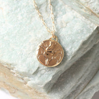 Sculpted Snake Medallion Necklace - Chocolate and Steel