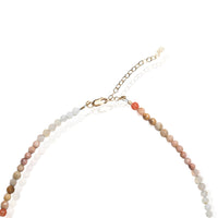 Small Pebbles Chrysoprase and Rhodochrosite Necklace - Chocolate and Steel