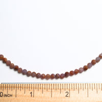 Small Pebbles Natural Ruby Necklace - Chocolate and Steel