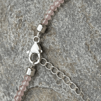 Striped Pastel Lapis Necklace - Chocolate and Steel