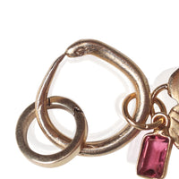 Sunflower Heart & Snake Charm with Tourmaline - Chocolate and Steel