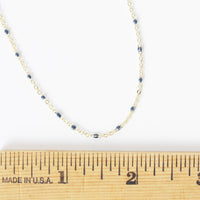 "The Dot" Delicate Chain Bracelet - Chocolate and Steel