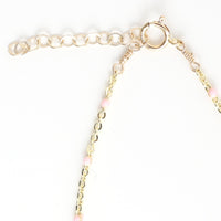 "The Dot" Delicate Chain Bracelet - Chocolate and Steel