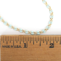 "The Topanga" Enamel and Gold Chain Bracelet - Chocolate and Steel