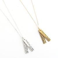 “There are always flowers for those who want to see them” Henri Matisse Quote Necklace - Chocolate and Steel