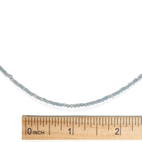 Tiny Pebbles Aquamarine Necklace - Chocolate and Steel