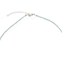 Tiny Pebbles Aquamarine Necklace - Chocolate and Steel