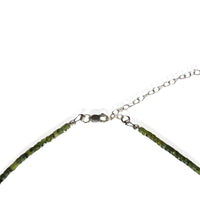 Tiny Pebbles Green Jade Necklace - Chocolate and Steel