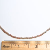 Tiny Pebbles Pink Opal Necklace - Chocolate and Steel