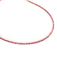 Tiny Pebbles Ruby Necklace - Chocolate and Steel