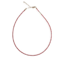 Tiny Pebbles Ruby Necklace - Chocolate and Steel