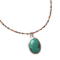 Voice of the Earth Chrysocolla Necklace - Chocolate and Steel