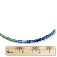 Wade in the Water Striped Tanzanite gemstone beaded necklace - Chocolate and Steel