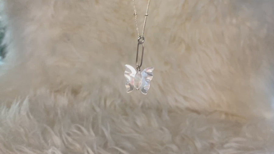 Indra Butterfly Necklace - Mother of Pearl